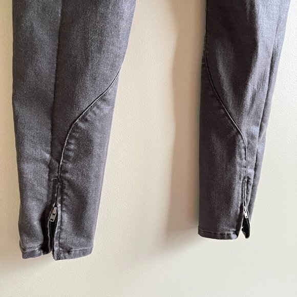 All Saints Spitalfields Jack's Place Skinny Ankle Zipped Jeans Gray Womens Sz 31 - Picture 6 of 8